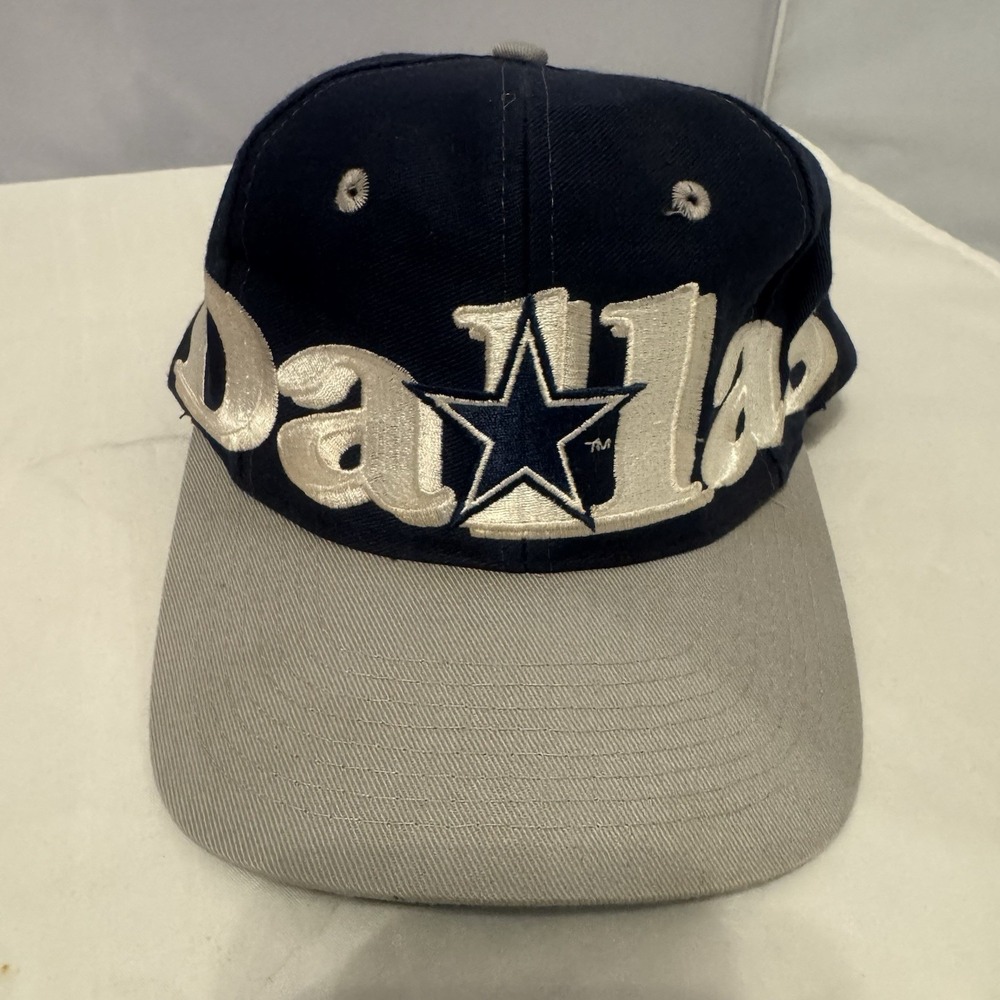 Vintage Dallas‎ Cowboys Snapback Hat Cap 90s Logo 7 Wraparound Spelling